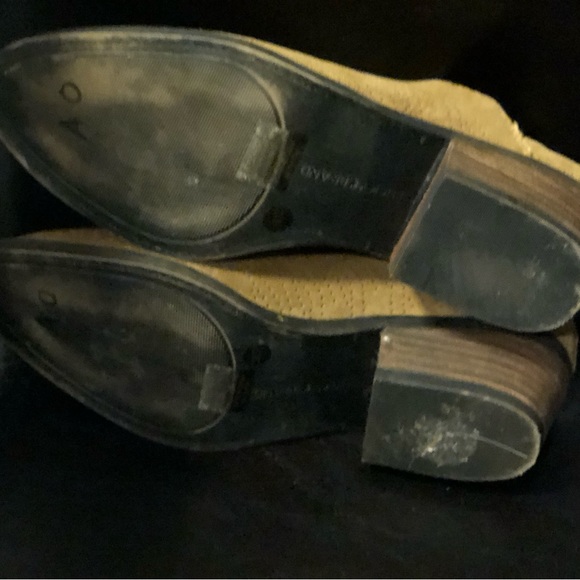 Lucky Brand Basel Gold Brown Perforated Pull On Ankle Boots Size 7.5 - Picture 8 of 8